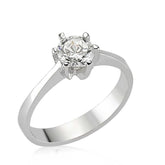 Bague pour femme en argent avec pierre unique